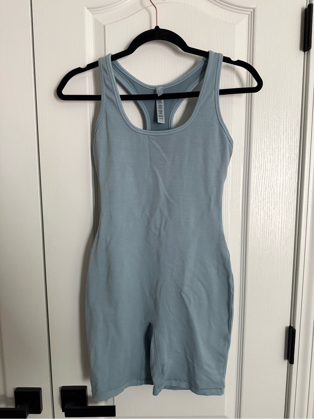 NWOT SKIMS Outdoor Mid Thigh Bodysuit in color Denim